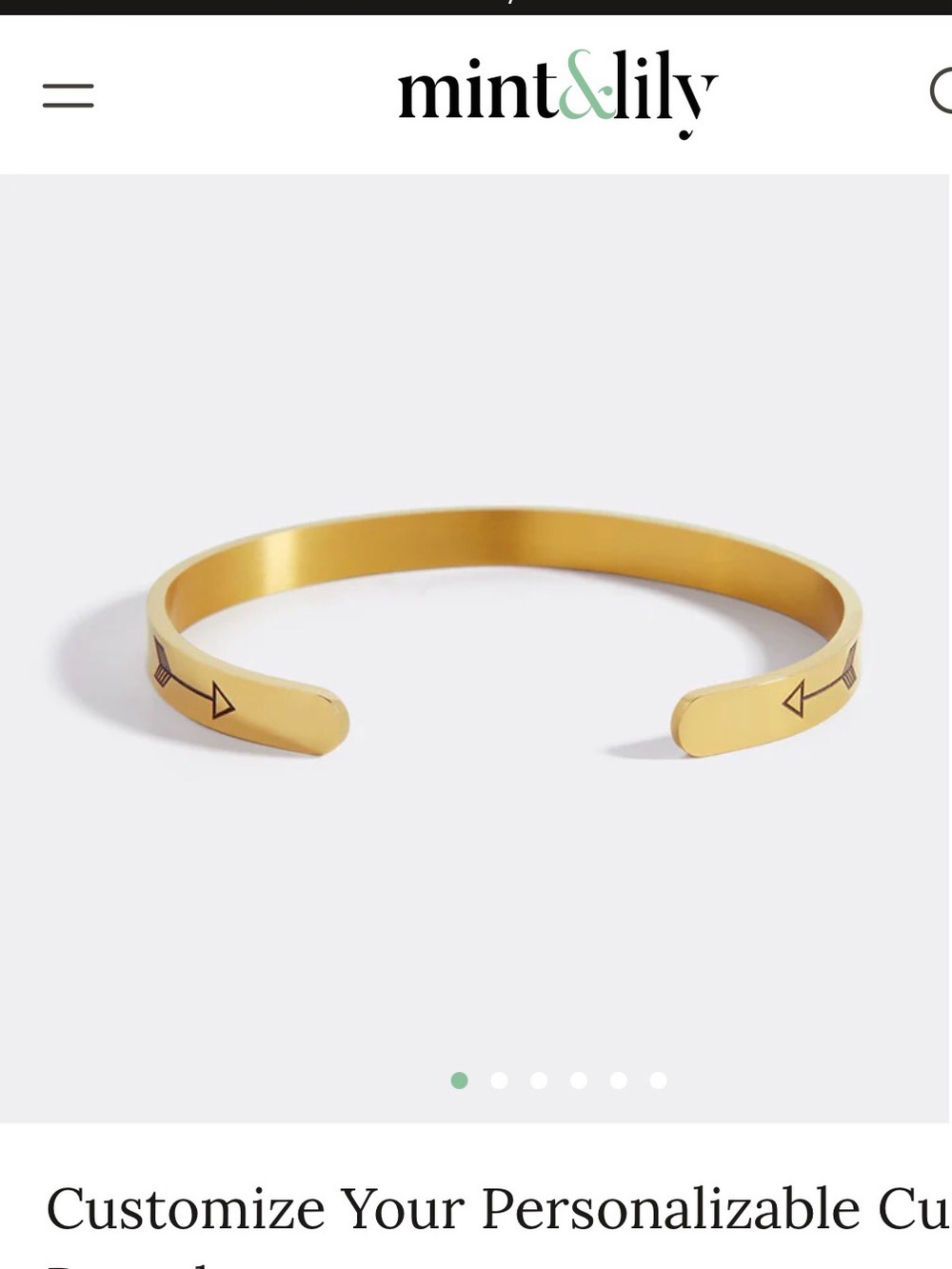 Mint & Lily new cuff bracelets - 1 silver and  1 gold. New.